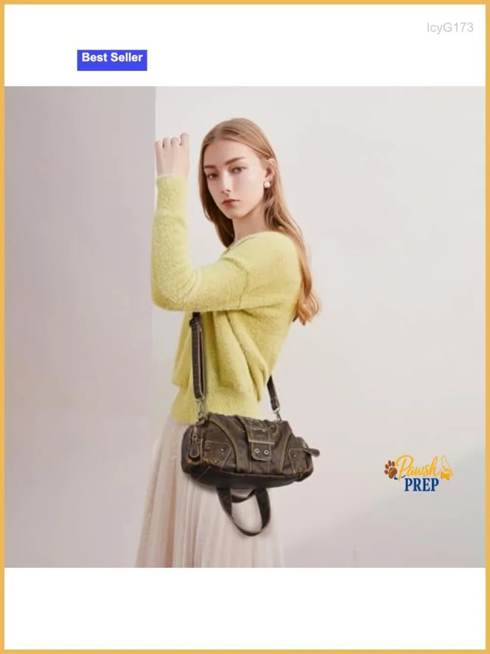 Vegan Leather Hobo Purse Crossbody Bag Multi-Pocket Shoulder Handbag